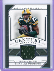 Charles Woodson 2018 Panini National Treasures Century Materials relic #'d 72/99