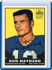 Don Maynard 2001 Topps Archives Reserve autograph