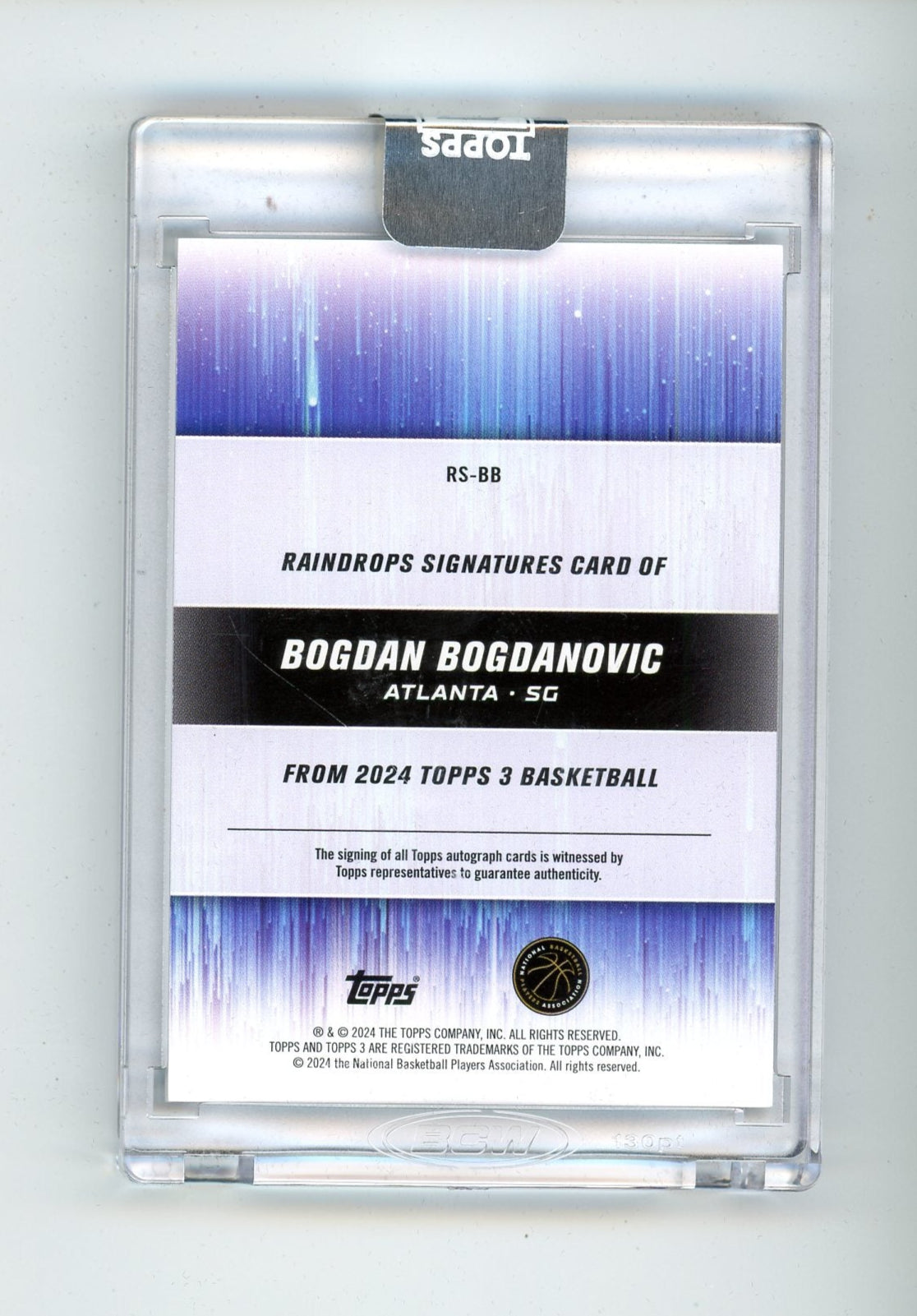 Bogdan Bogdanovic 2023-24 Topps 3 Rain Drops autograph bronze #'d 19/25