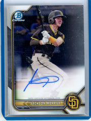 Jackson Merrill 2022 Bowman Chrome Prospects Auto
