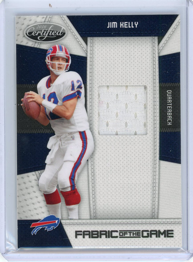 Jim Kelly 2010 Panini Certified Fabric of the Game auth. game-used jersey relic 