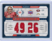 Steve Young 2008 Donruss National Treasures Playoff Super Bowl auth. game-used relic #'d 11/25