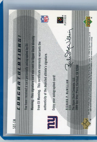 Eli Manning 2004 Upper Deck SP Authentic Sign of the Times Auto
