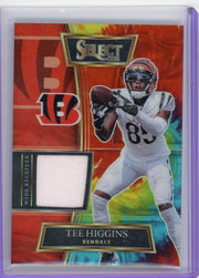Tee Higgins 2021 Panini Select Swatches Tie Dye Prizm #'d 12/25