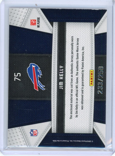 Jim Kelly 2010 Panini Certified Fabric of the Game auth. game-used jersey relic #'d 233/250