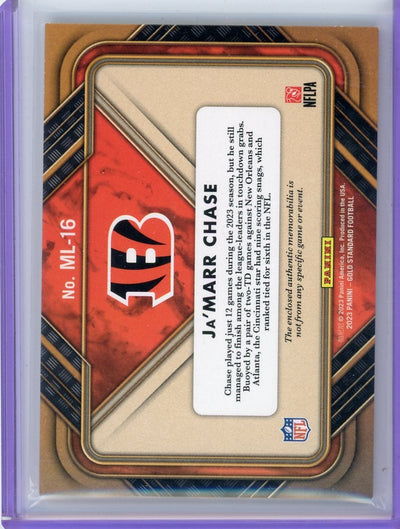 Ja'Marr Chase 2023 Panini Gold Standard Mother Lode Patch #'d 16/24