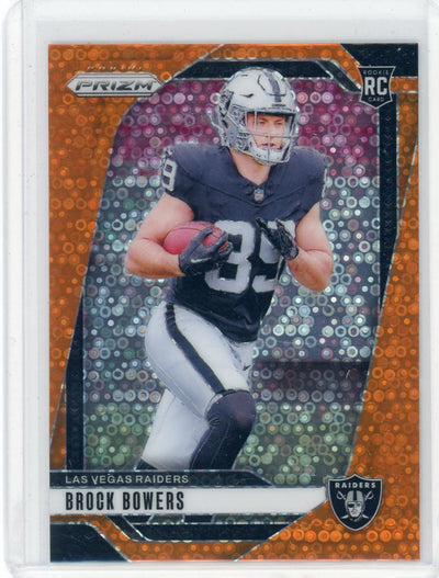 Brock Bowers 2024 Panini Prizm Disco Prizm Rookie Card