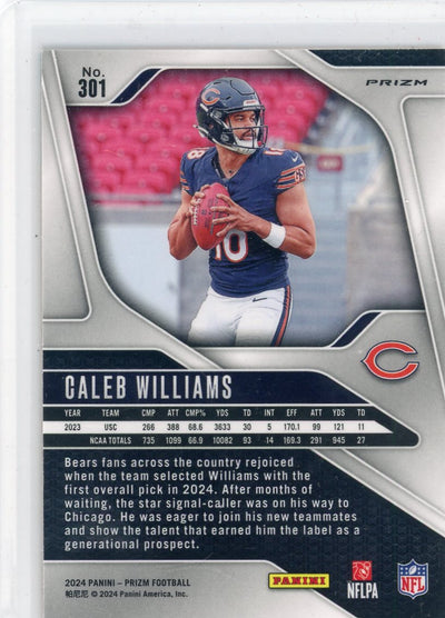 Caleb Williams 2024 Panini Prizm Disco Prizm Rookie Card