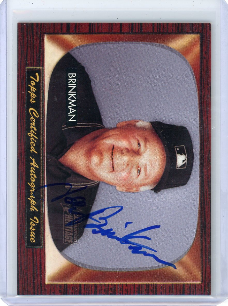 Joe Brinkman 2004 Topps Heritage Umpire autograph