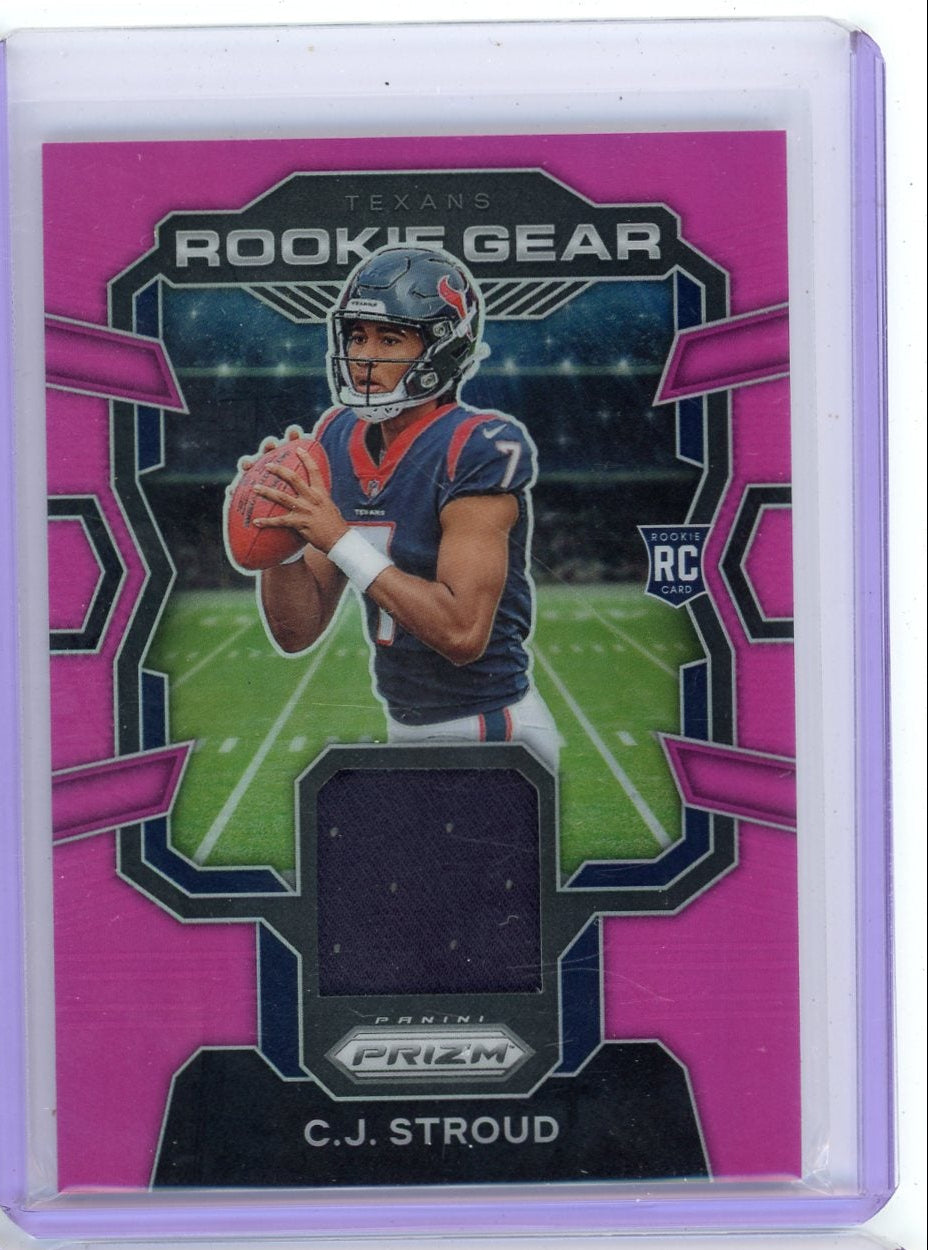 CJ Stroud 2023 Panini Prizm Rookie Gear Pink Patch