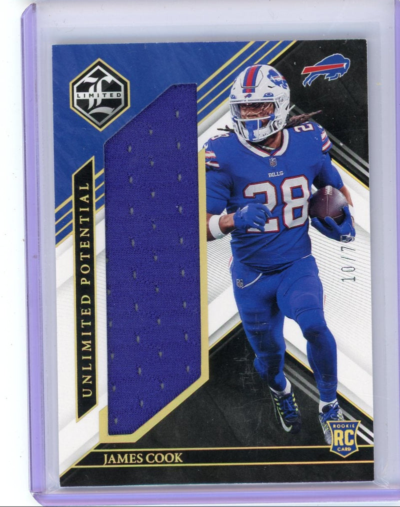 James Cook 2022 Panini Limited Unlimited Potential Rookie Patch 