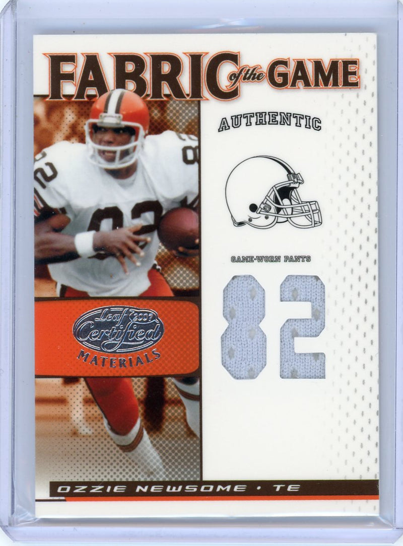 Ozzie Newsome 2007 Donruss Certified Fabric of the Game auth. game-used pants relic 