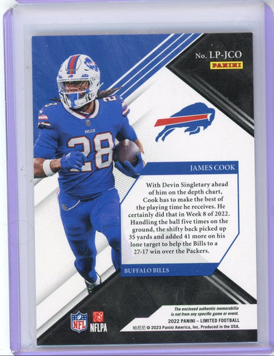 James Cook 2022 Panini Limited Unlimited Potential Rookie Patch #'d 10/75