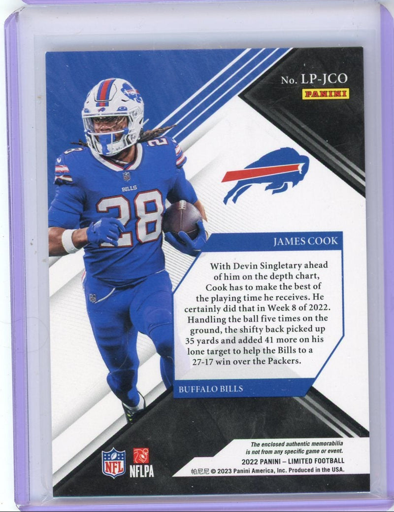 James Cook 2022 Panini Limited Unlimited Potential Rookie Patch 