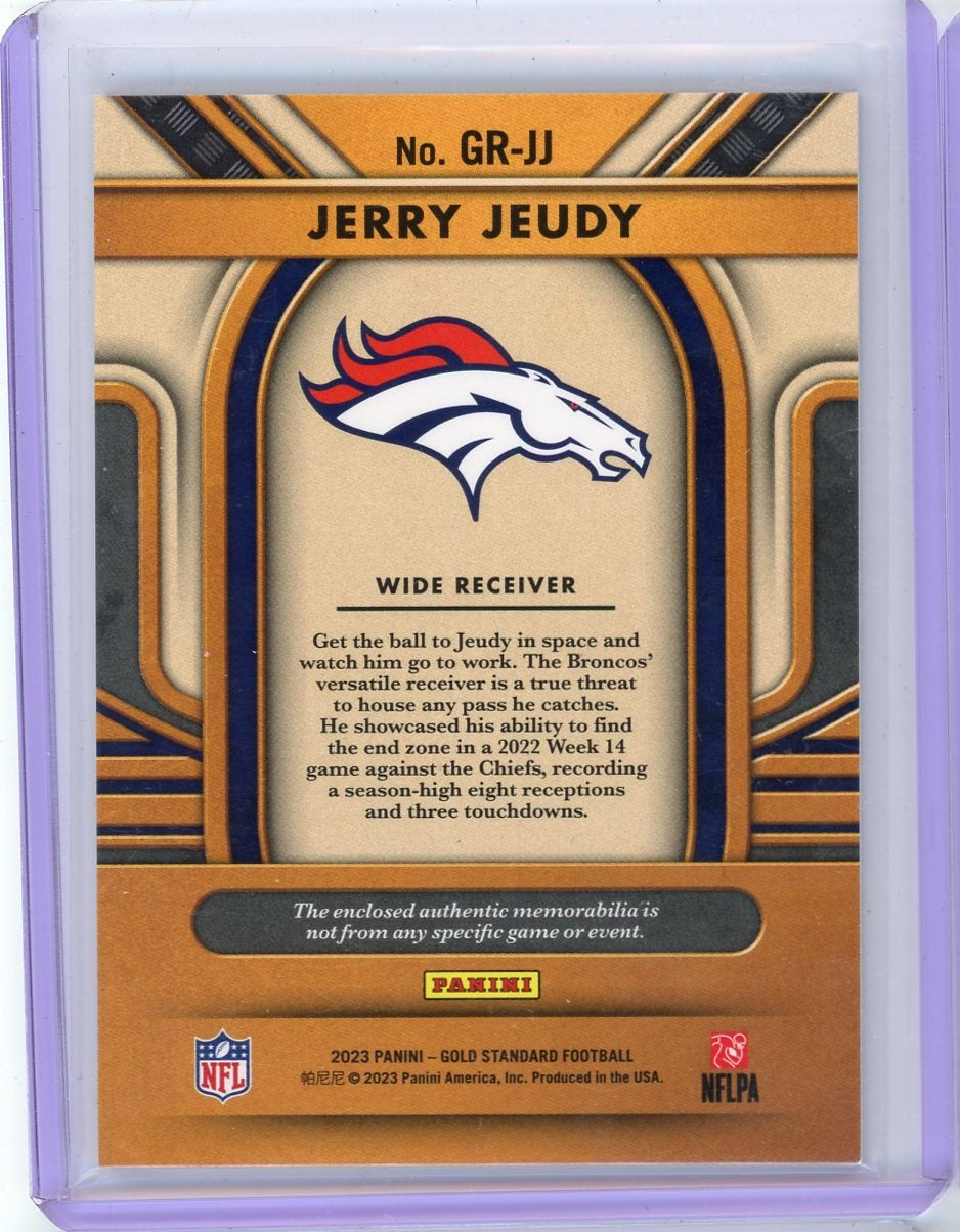 Jerry Jeudy 2023 Panini Gold Standard Gold Rush Patch #'d 17/24