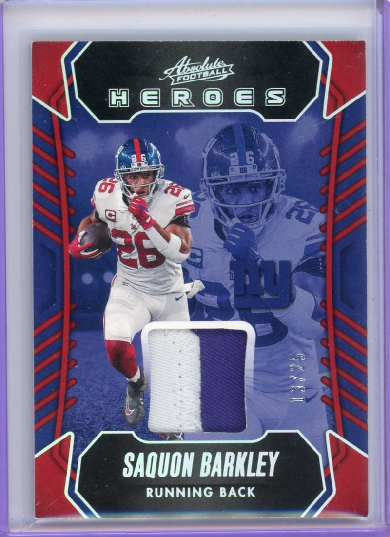 Saquon Barkley 2023 Panini Absolute Heroes Patch 
