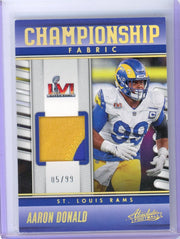 Aaron Donald 2023 Panini Absolute Championship Fabric Patch #'d 05/99