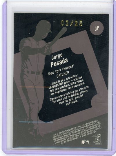 Jorge Posada 2004 Topps Jersey Relic #'d 03/25