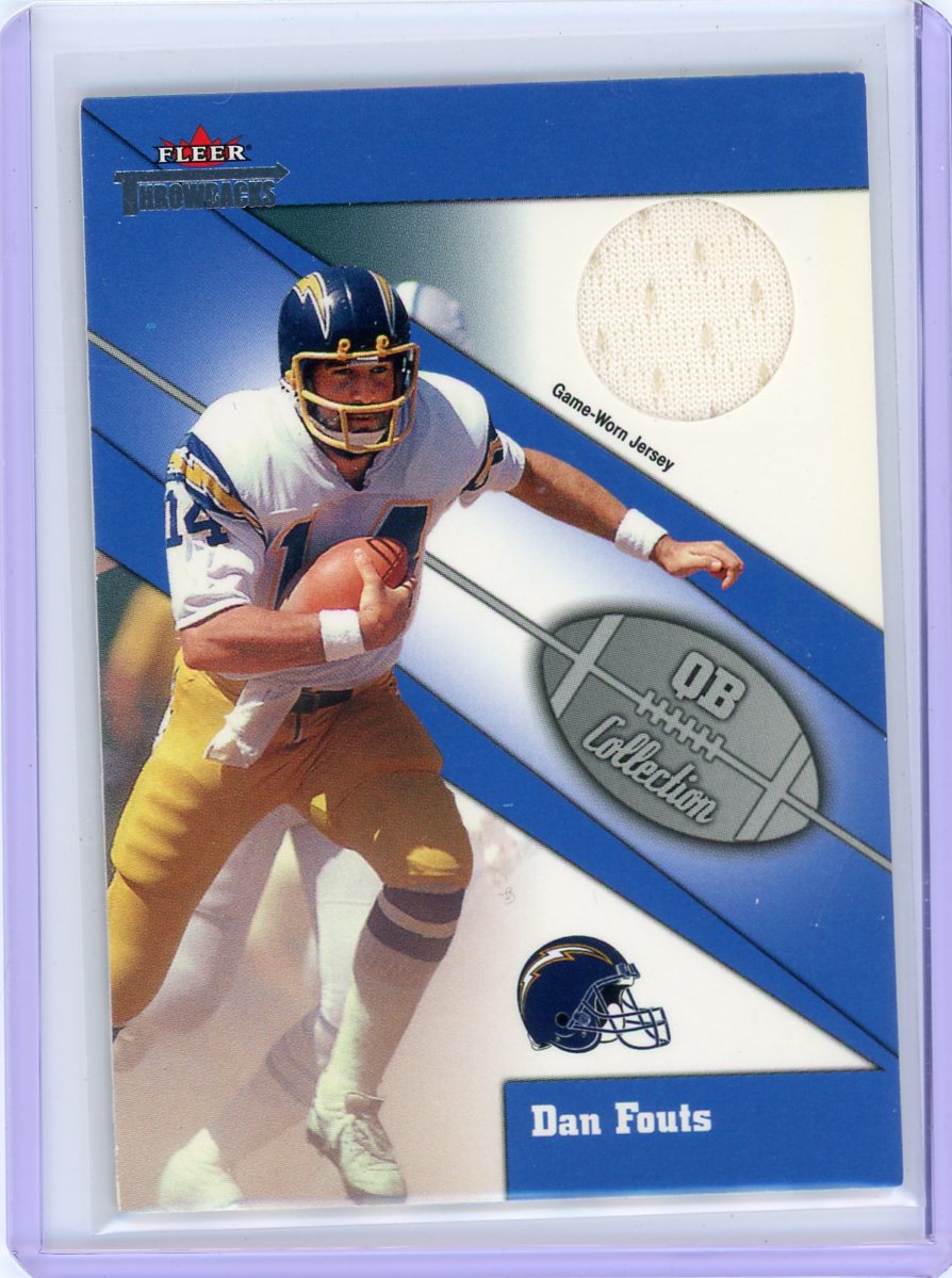Dan Fouts 2002 Fleer Throwbacks auth. game-used jersey relic