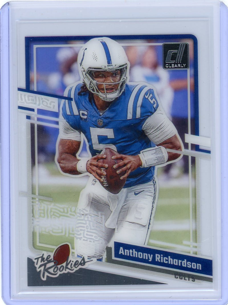 Anthony Richardson 2023 Panini Clearly Donruss The Rookies rookie card