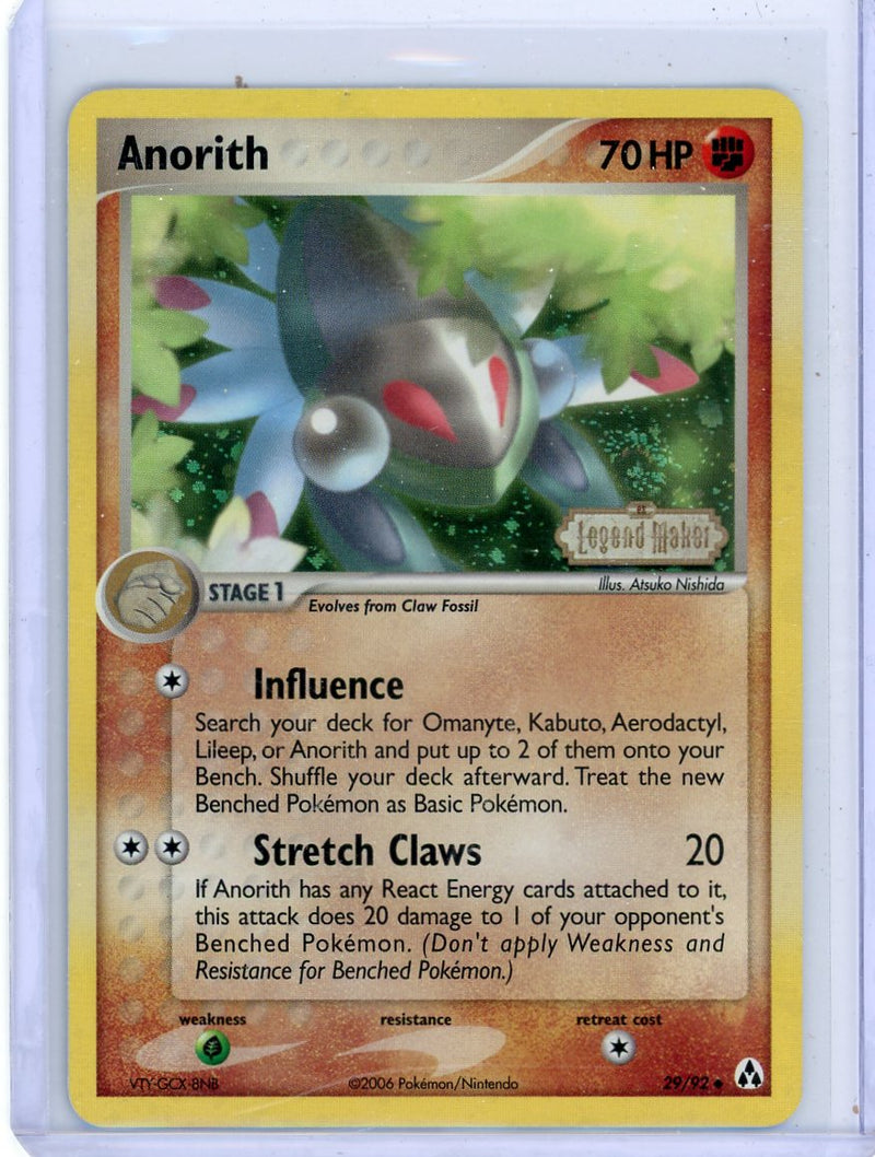 Anorith 2006 Pokemon EX Legend Maker holo 29/92