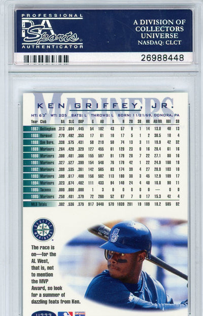 Ken Griffey Jr. 1996 Fleer Update Tiffany #U223 PSA 10