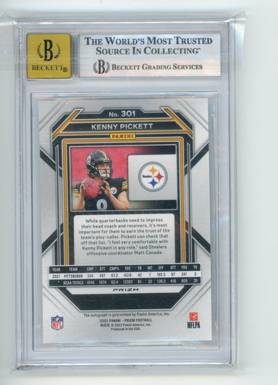 Kenny Pickett 2022 Panini Prizm Autograph Silver BGS 8.5