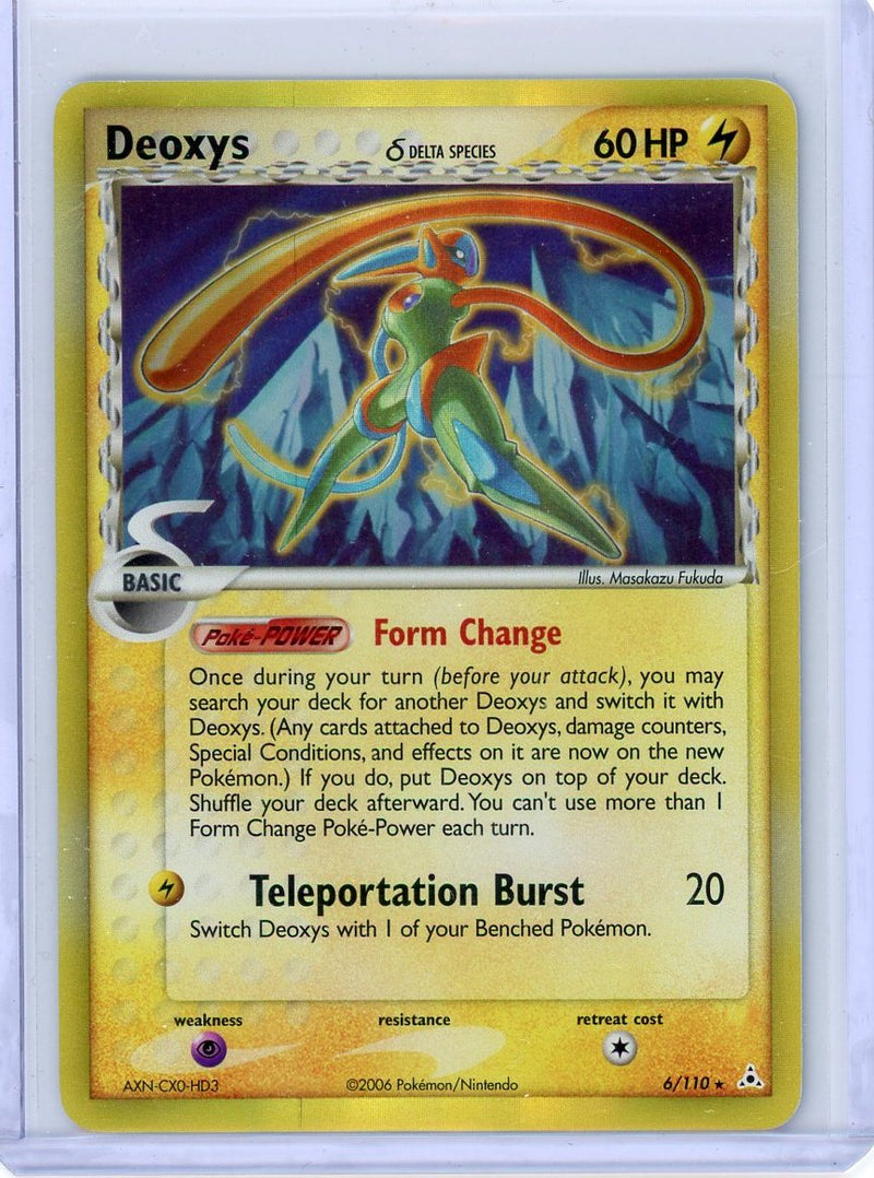 Deoxys 2006 Pokemon rare Reverse holo 6/110 (crease)