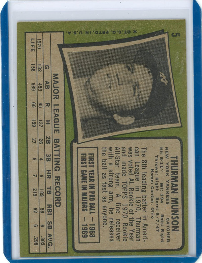 Thurman Munson 1971 Topps 