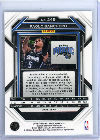 Paolo Banchero 2022-23 Panini Prizm Red Ice Rookie