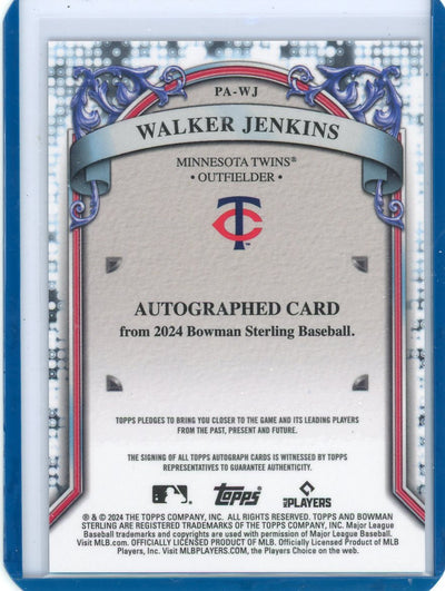Walker Jenkins 2024 Bowman Sterling Prospect Auto