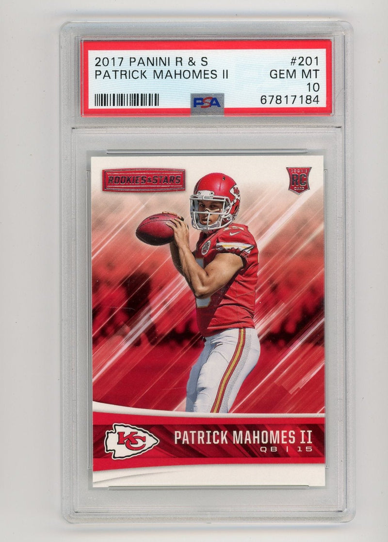 Patrick Mahomes II 2017 Panini Rookies & Stars rookie card PSA 10