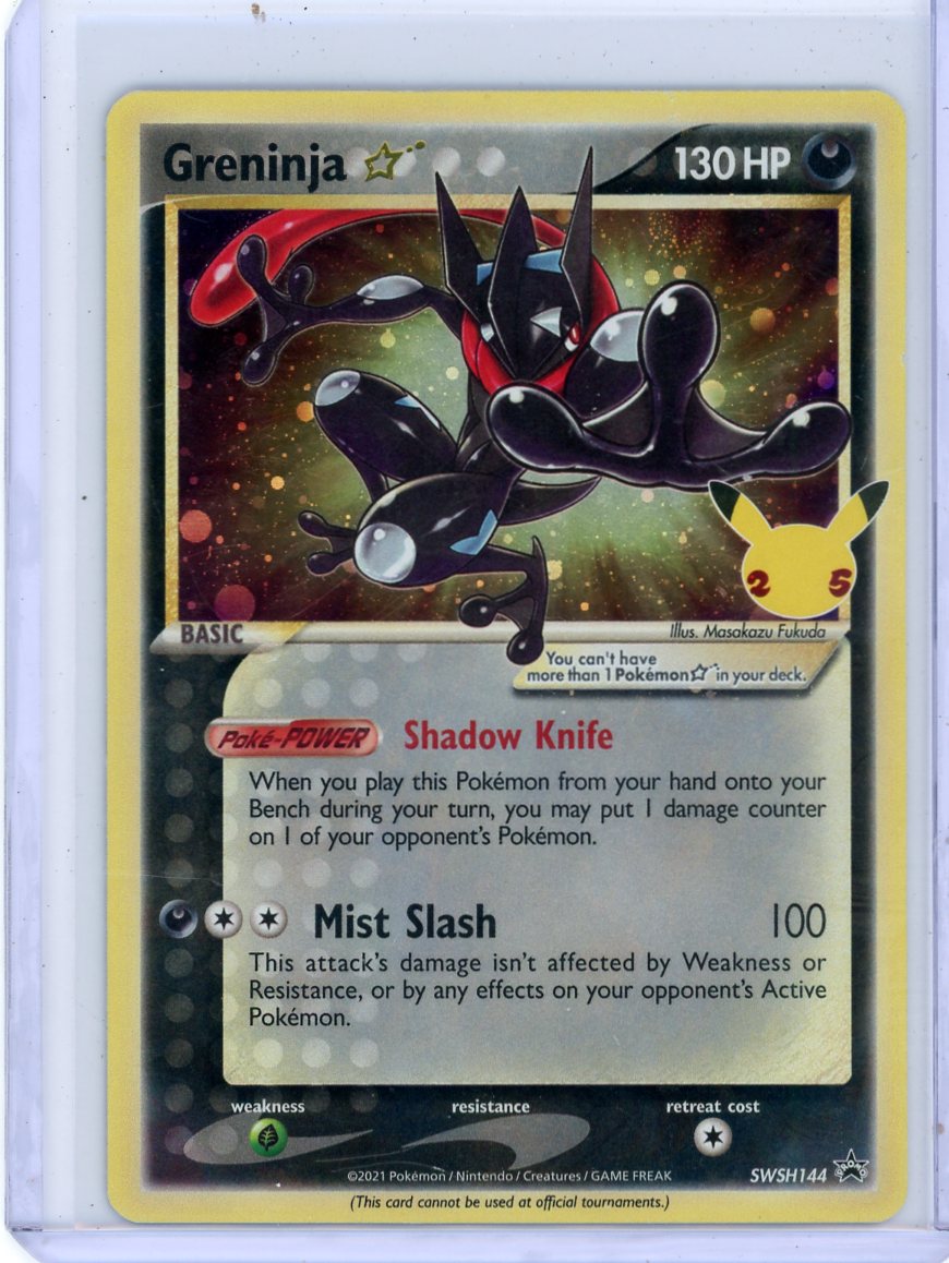 Greninja Gold Star Pokémon Celebrations Black Star Promo SWSH144