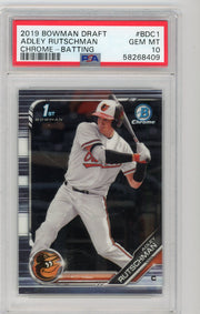 Adley Rutschman 2019 1st Bowman Draft Chrome PSA 10