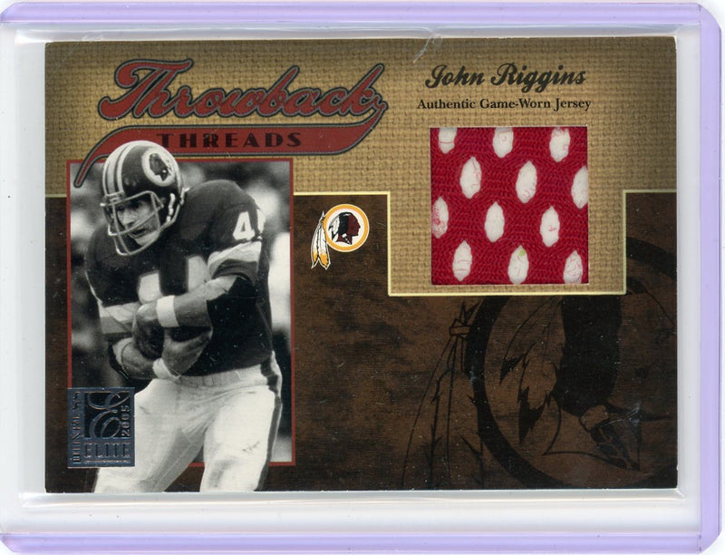 John Riggins Clinton Portis 2005 Donruss Elite Throwback Threads double jersey relic 