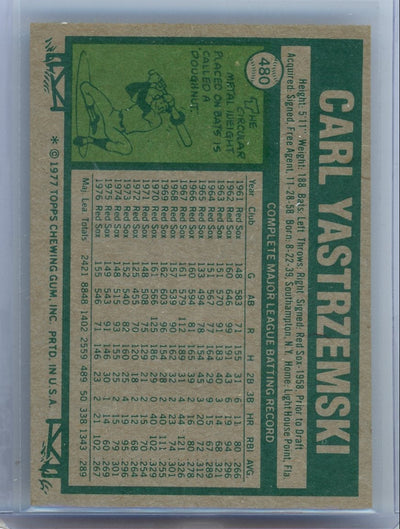 Carl Yastrzemski 1977 Topps Baseball #480