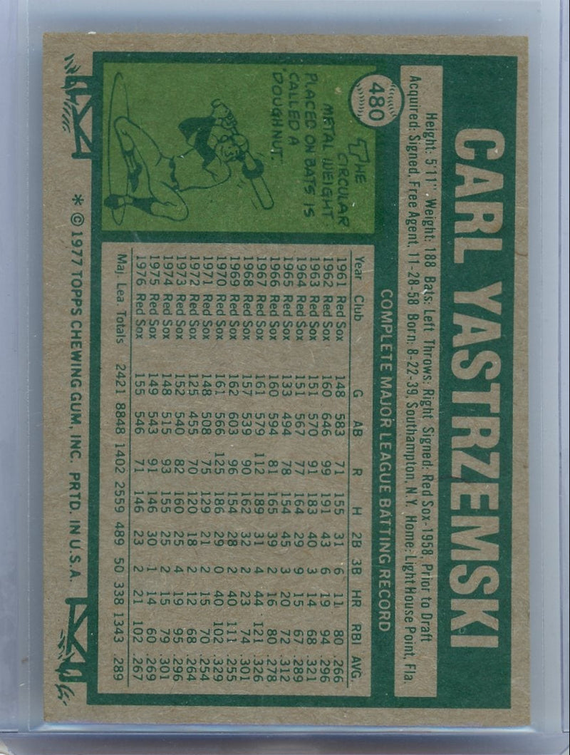 Carl Yastrzemski 1977 Topps Baseball 
