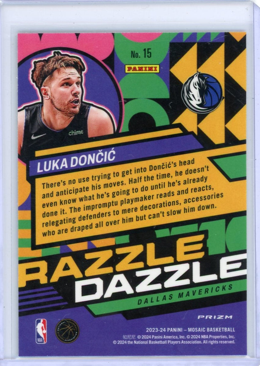 Luka Doncic 2023-24 Panini Mosaic Razzle Dazzle SSP