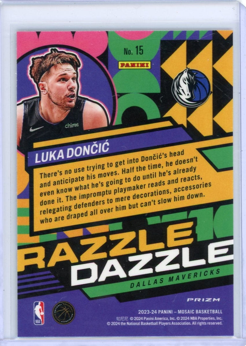 Luka Doncic 2023-24 Panini Mosaic Razzle Dazzle SSP