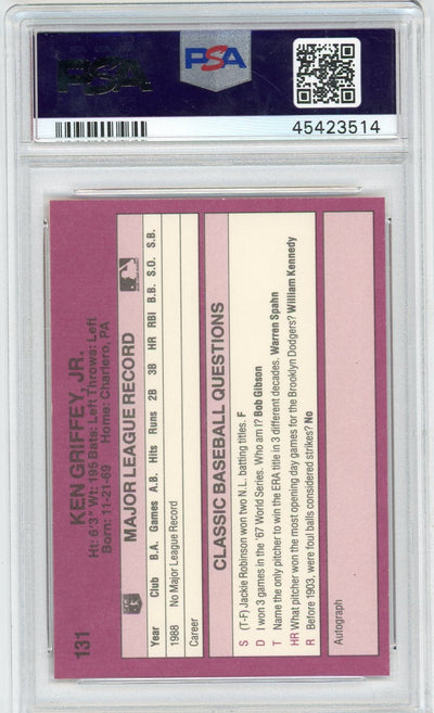 Ken Griffey Jr. 1989 Classic Travel Update 1 #131 PSA 10