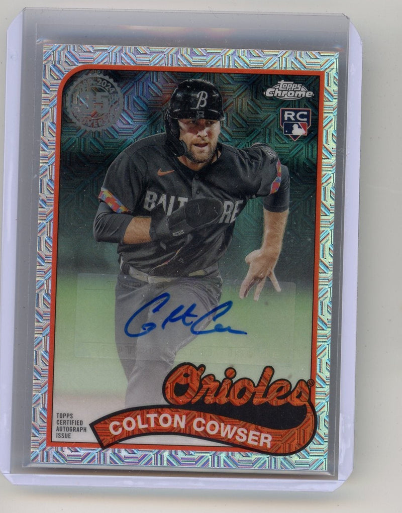 Colton Cowser 2024 Topps Chrome 35th Anniversary mojo autograph rookie card 