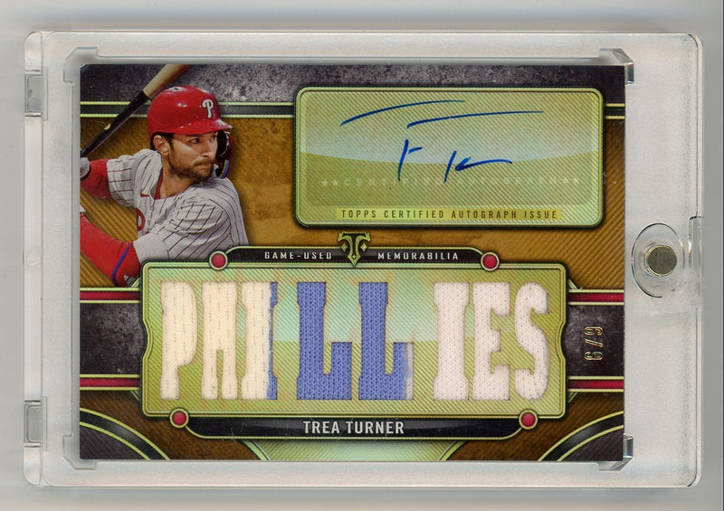 Trea Turner 2024 Topps Triple Threads autograph relic "Phillies" 