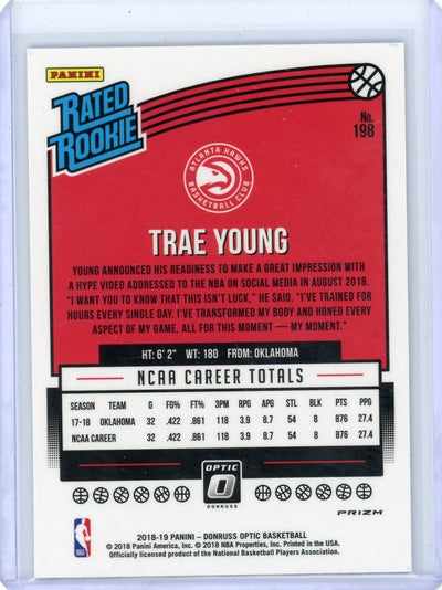 Trae Young 2018-19 Panini Donruss Optic Shock Rated Rookie