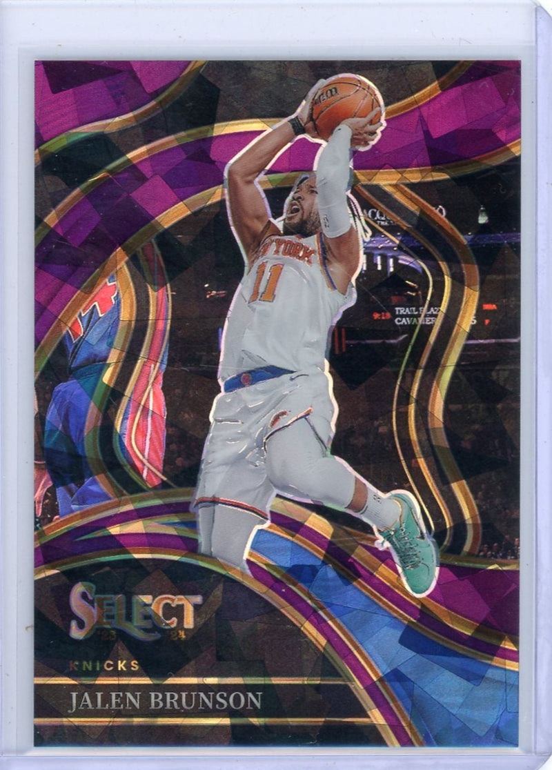 Jalen Brunson 2023-24 Panini Select Courtside Purple Ice 