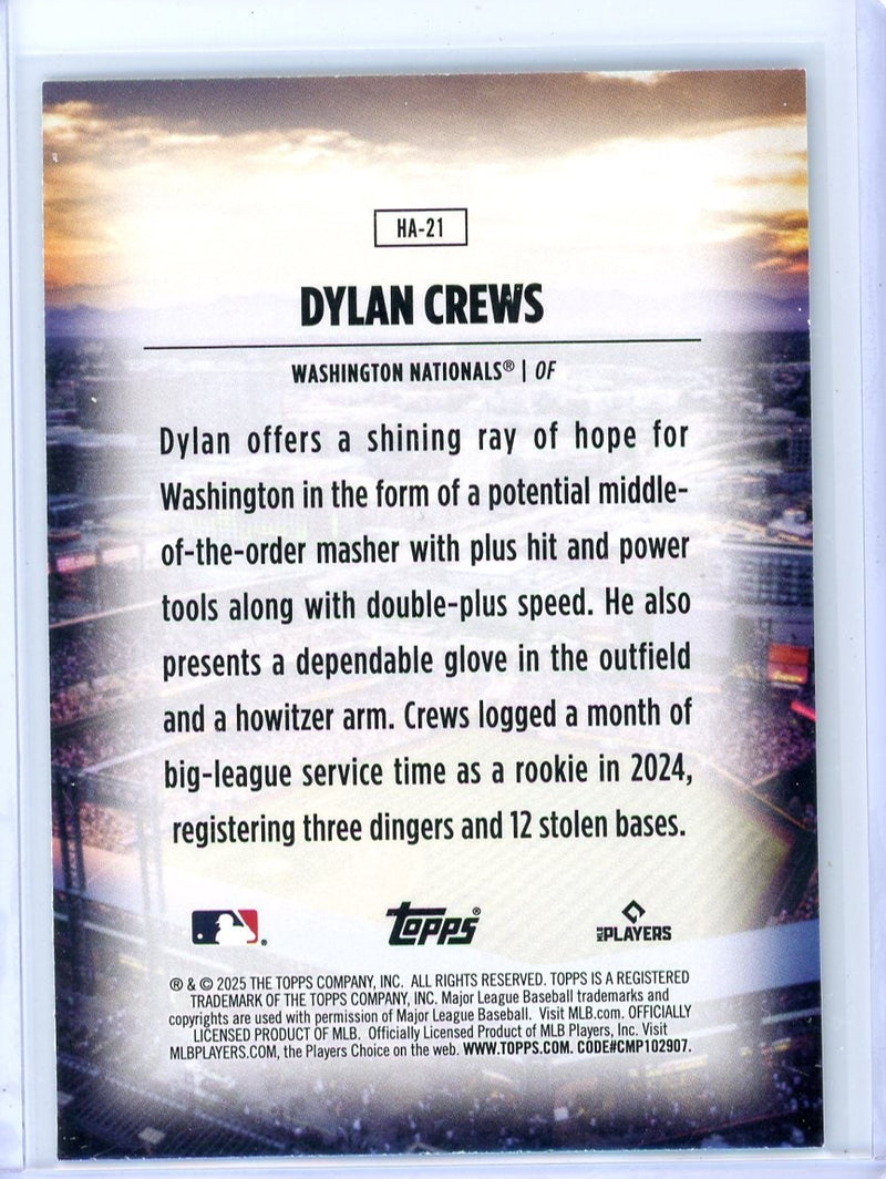 Dylan Crews 2025 Topps Home Field Advantage Rookie SSP