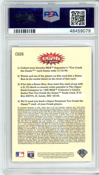 Ken Griffey Jr. 1996 Collectors Choice Crash The Game July 18-21 PSA 10