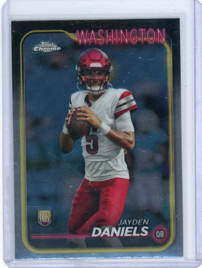 Jayden Daniels 2024 Topps Chrome base rookie card