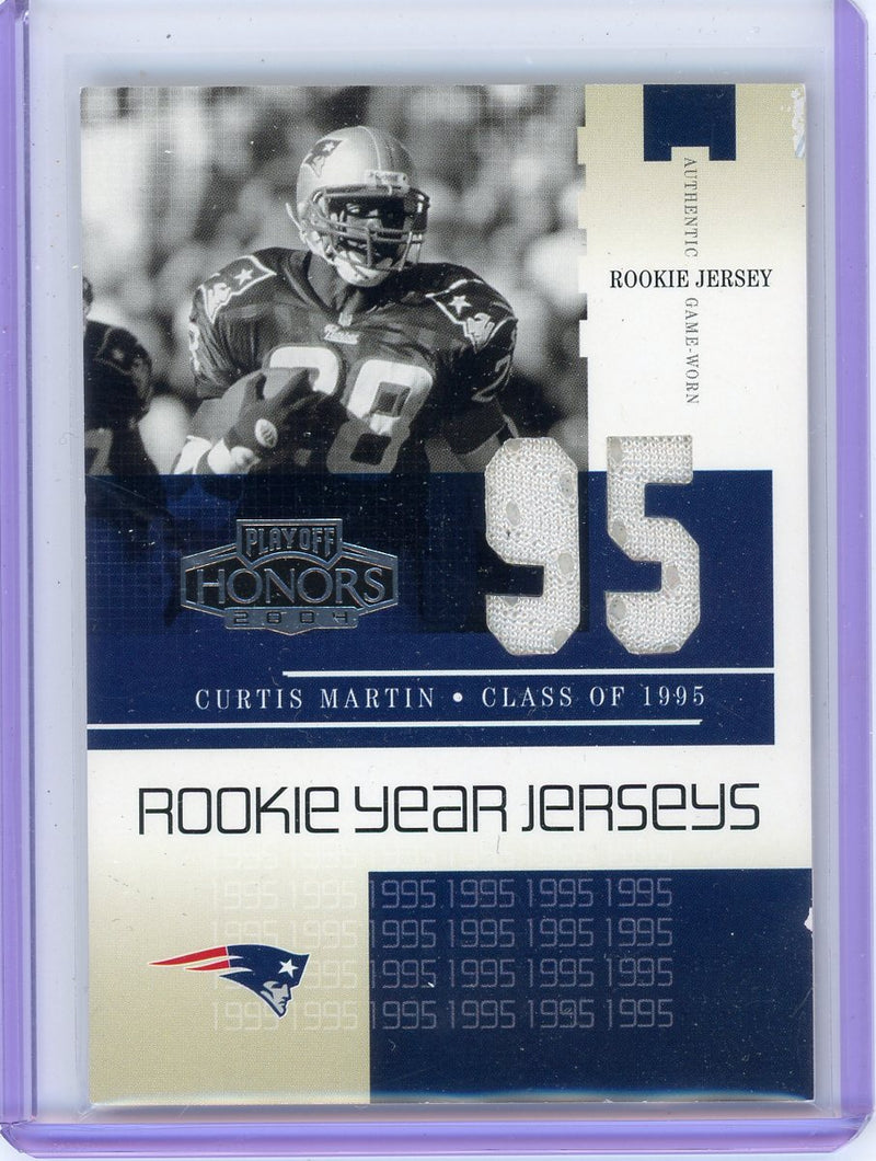 Curtis Martin 2004 Donruss Playoff Honors Rookie Year Jerseys auth. game-used relic 