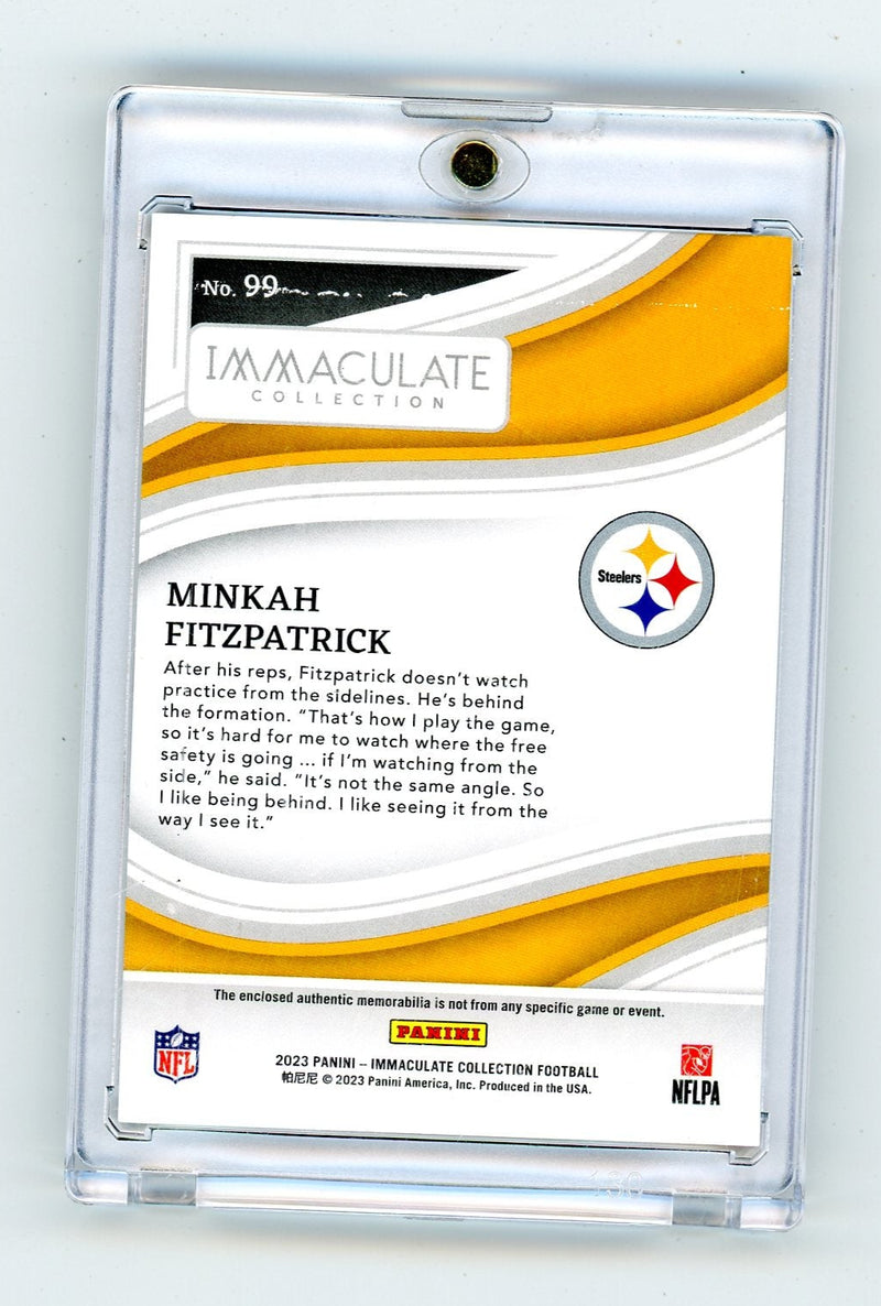 Minkah Fitzpatrick 2023 Panini Immaculate Jersey Patch Blue 