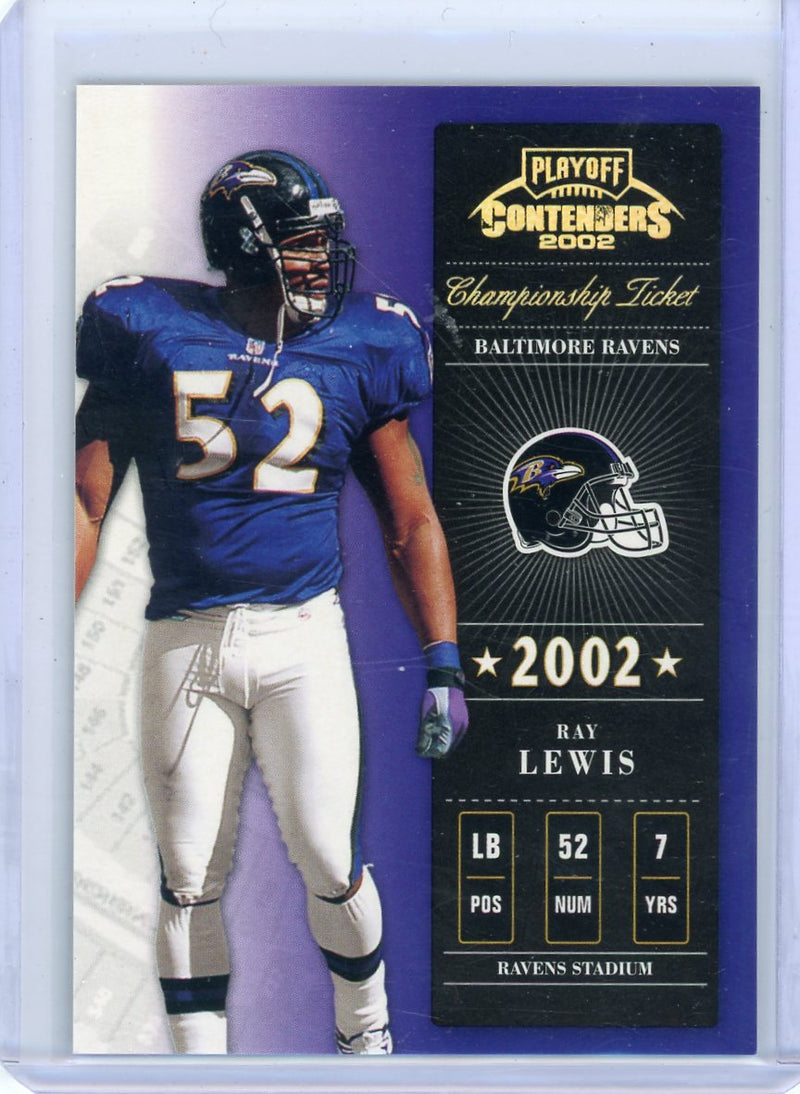 Ray Lewis 2002 Playoff Contenders Championship Ticket 